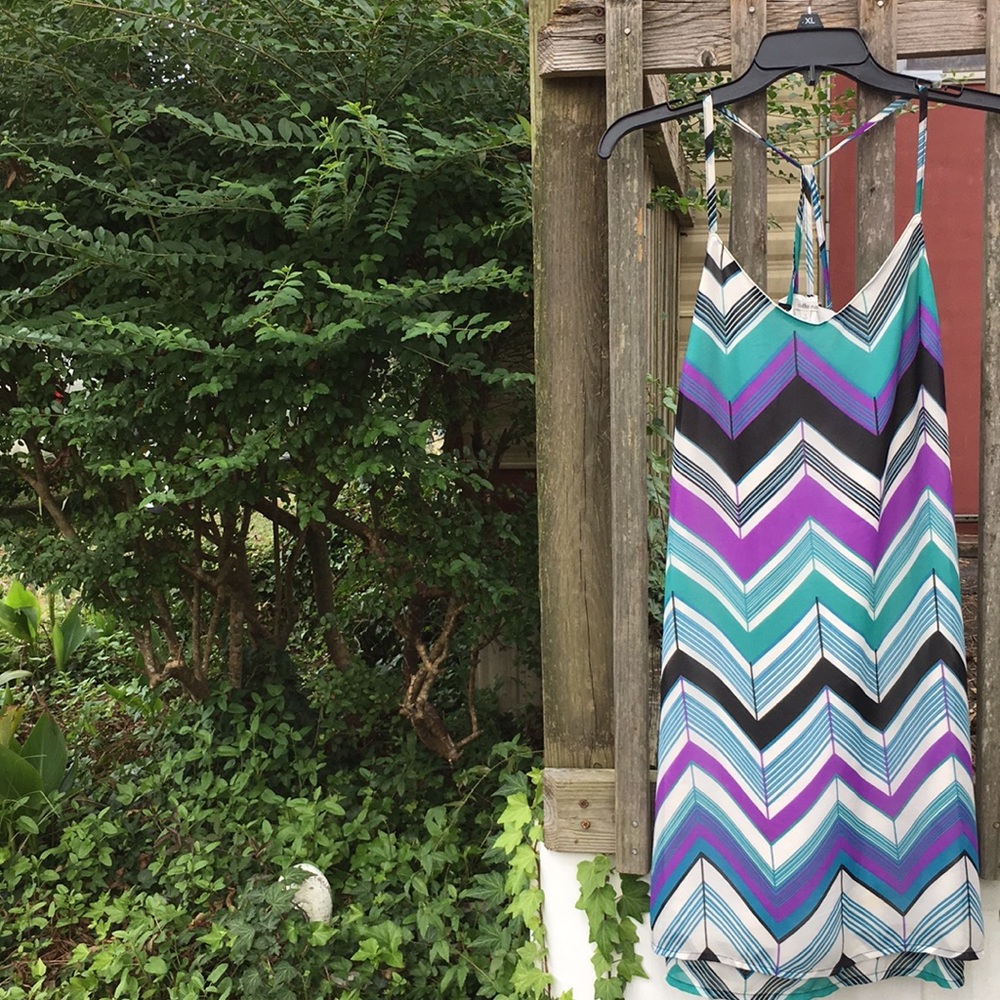 Strappy, Geo shift dress